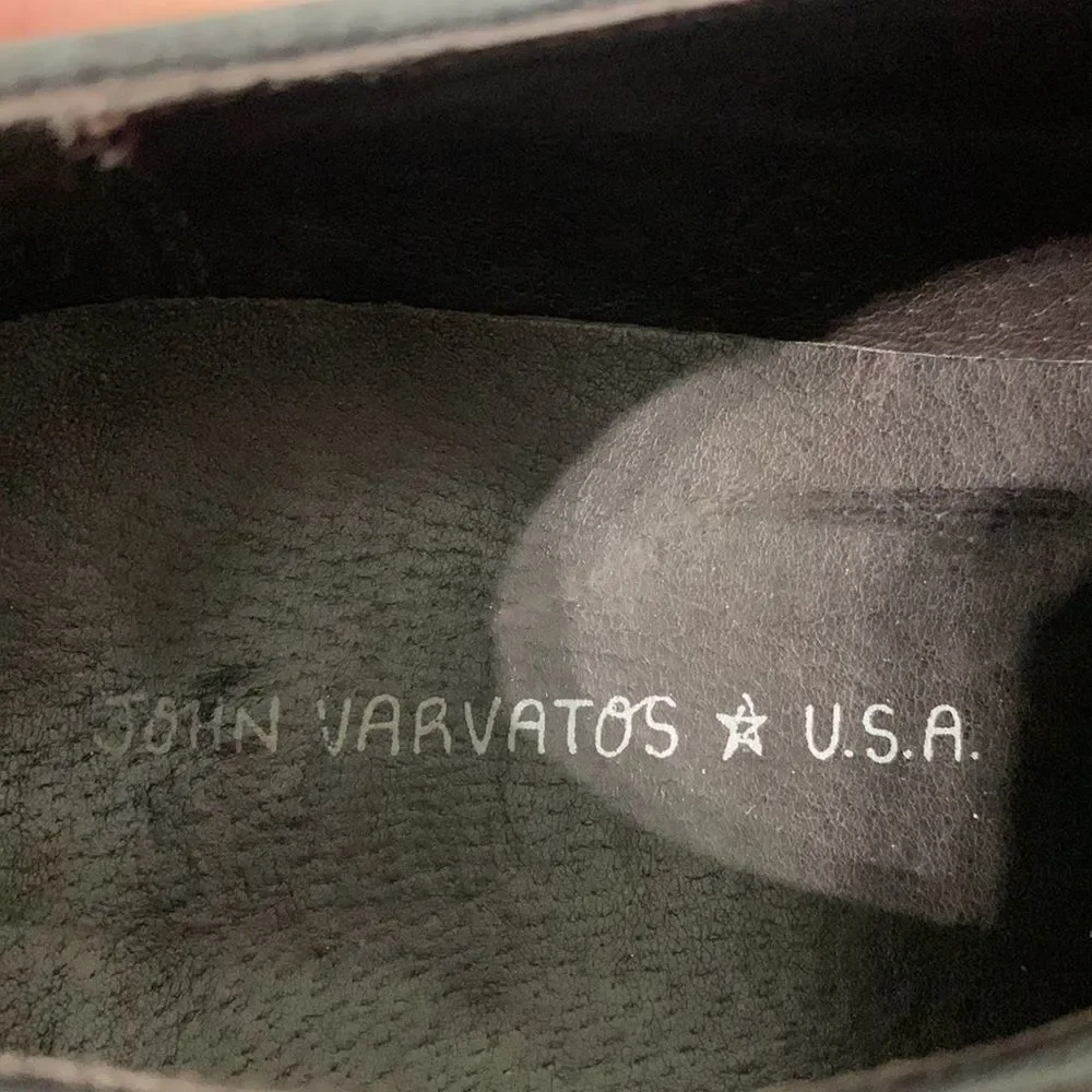 John Varvatos USA Black Leather & Canvas‎ Wing Tip Shoe Sz 11.5